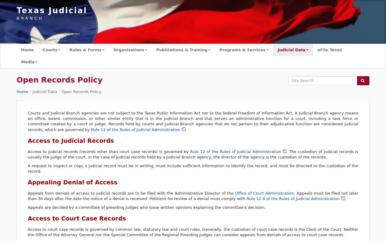 Floyd County court record access policy