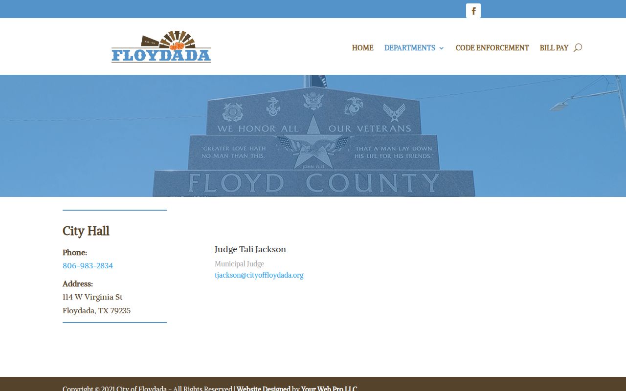 Floydada court records municipal court contact page