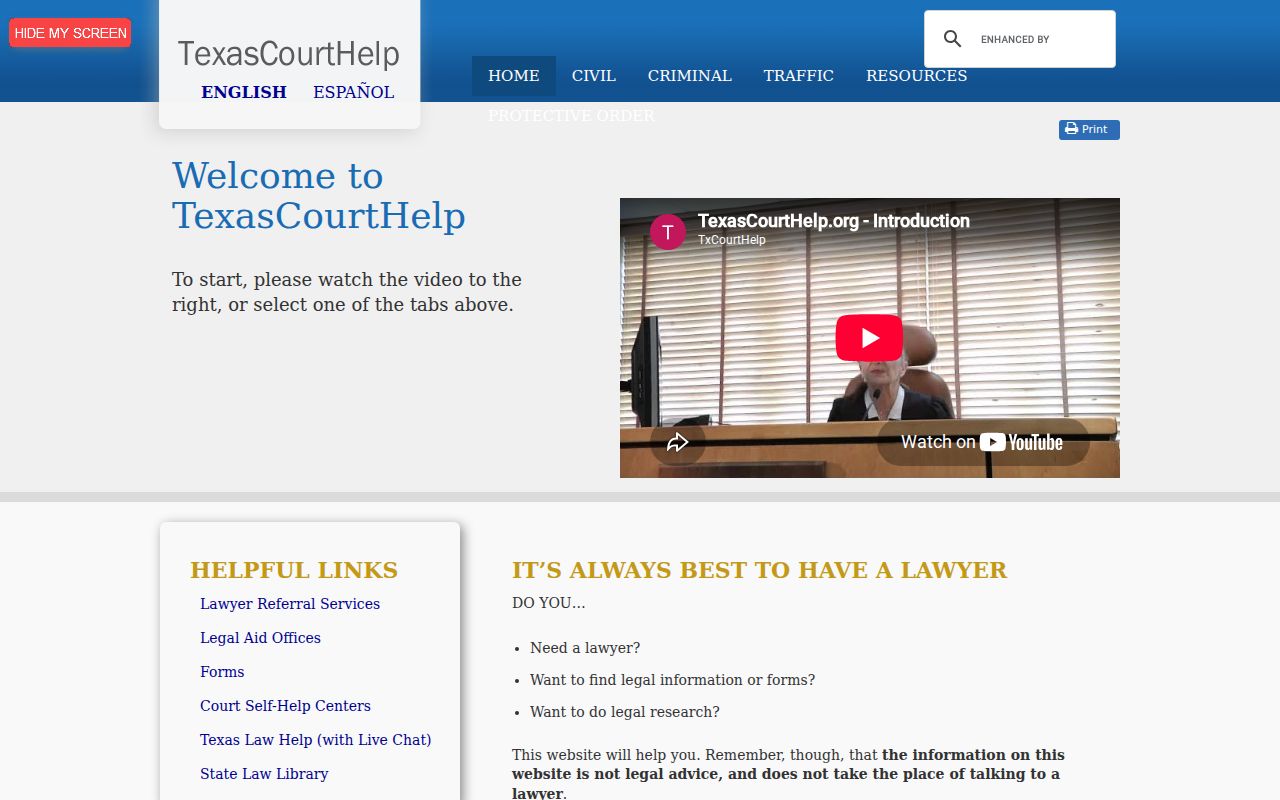 Floyd County traffic court self-help route